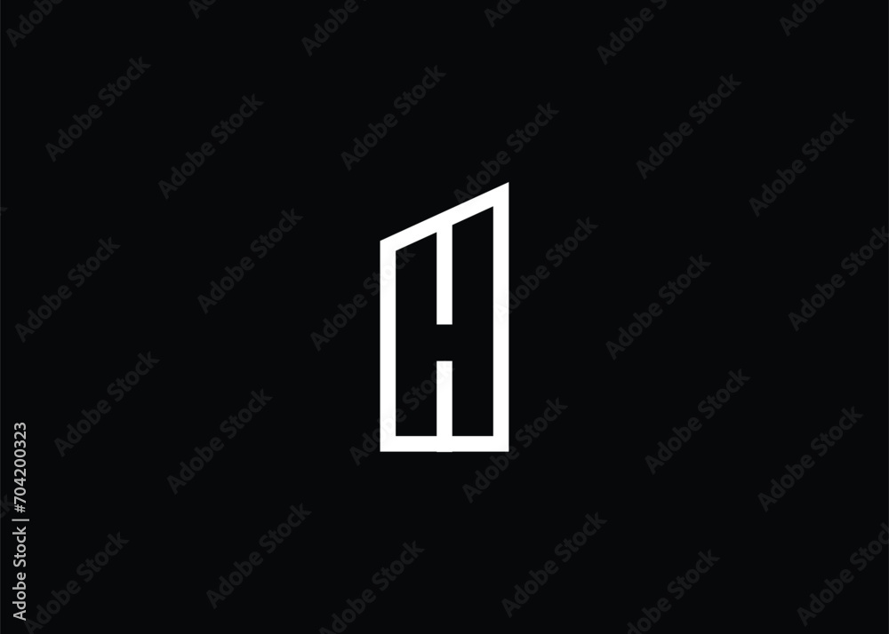 Minimal letter H building vector logo design template Minimal letter H building vector logo design template