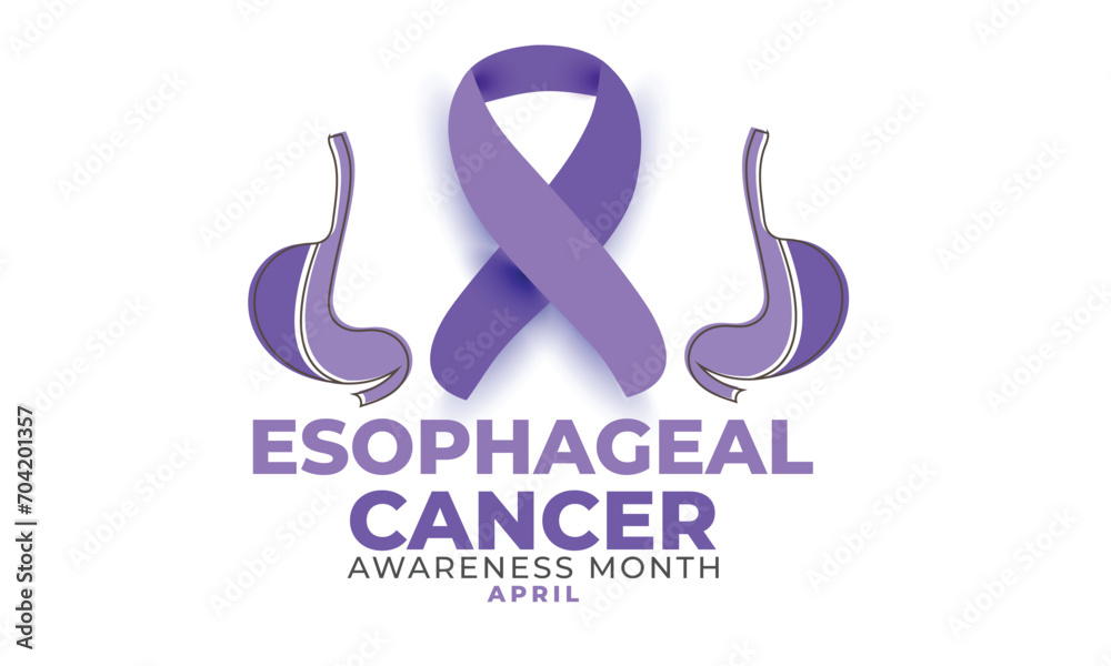 Esophageal Cancer Awareness Month. background, banner, card, poster, template. Vector illustration. Esophageal Cancer Awareness Month. background, banner, card, poster, template. Vector illustration.