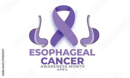 Esophageal Cancer Awareness Month. background, banner, card, poster, template. Vector illustration.