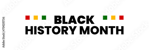 Black history month banner. African-American history. Annual celebration of black history month. Vector illustration
