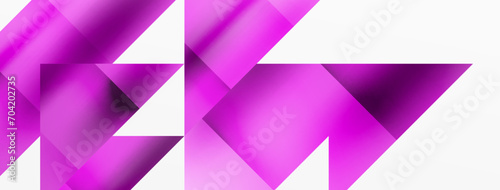 Vivid abstraction unfolds. Triangles in seamless harmony, composing dynamic geometric backdrop. Interplay of angles and hues forms captivating tapestry, evoking modernity and artistic allure