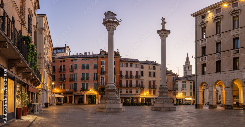 Vicenza - Piazza dei Signori at dusk.