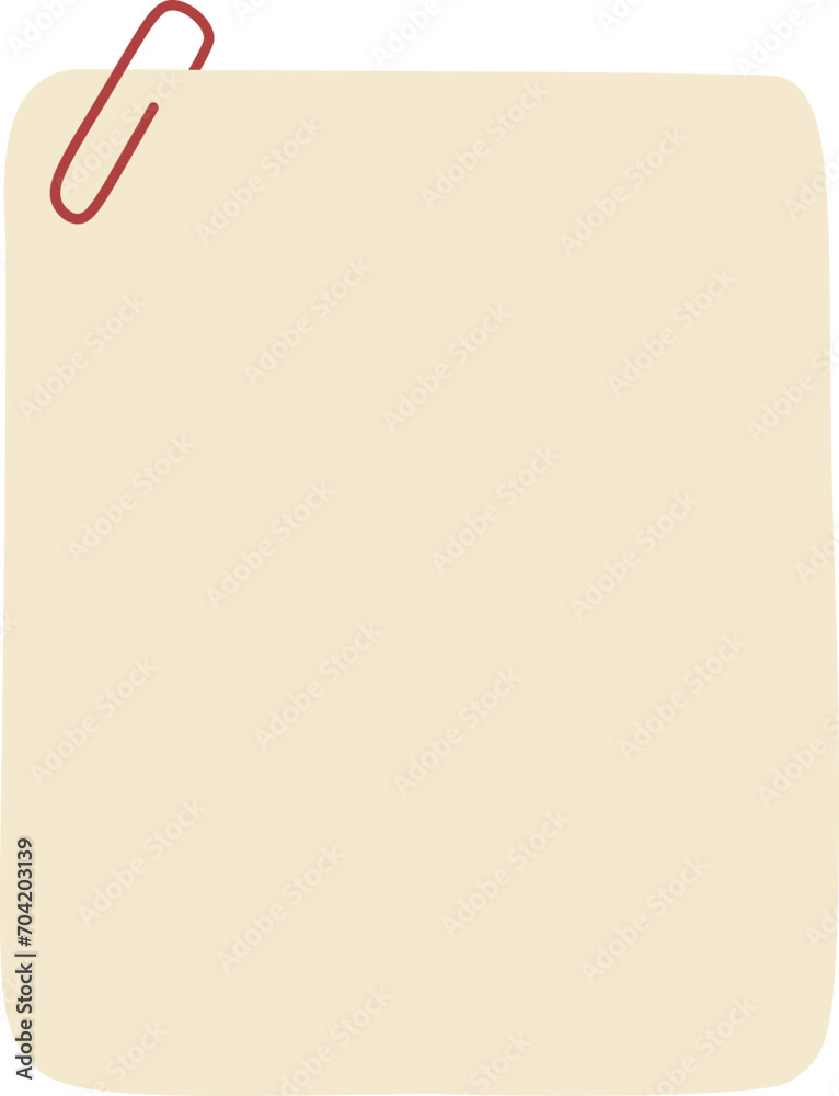 Obraz premium Paperclip Paper Note with No Writing Lines