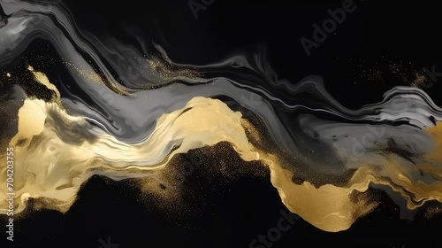 Golden and black abstract background