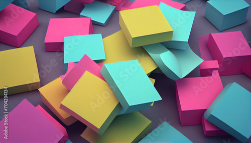 Colorful sticky notes in the form concept clean Background, Ai generated image (2)