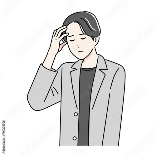 困っているビジネスパーソンのイラスト