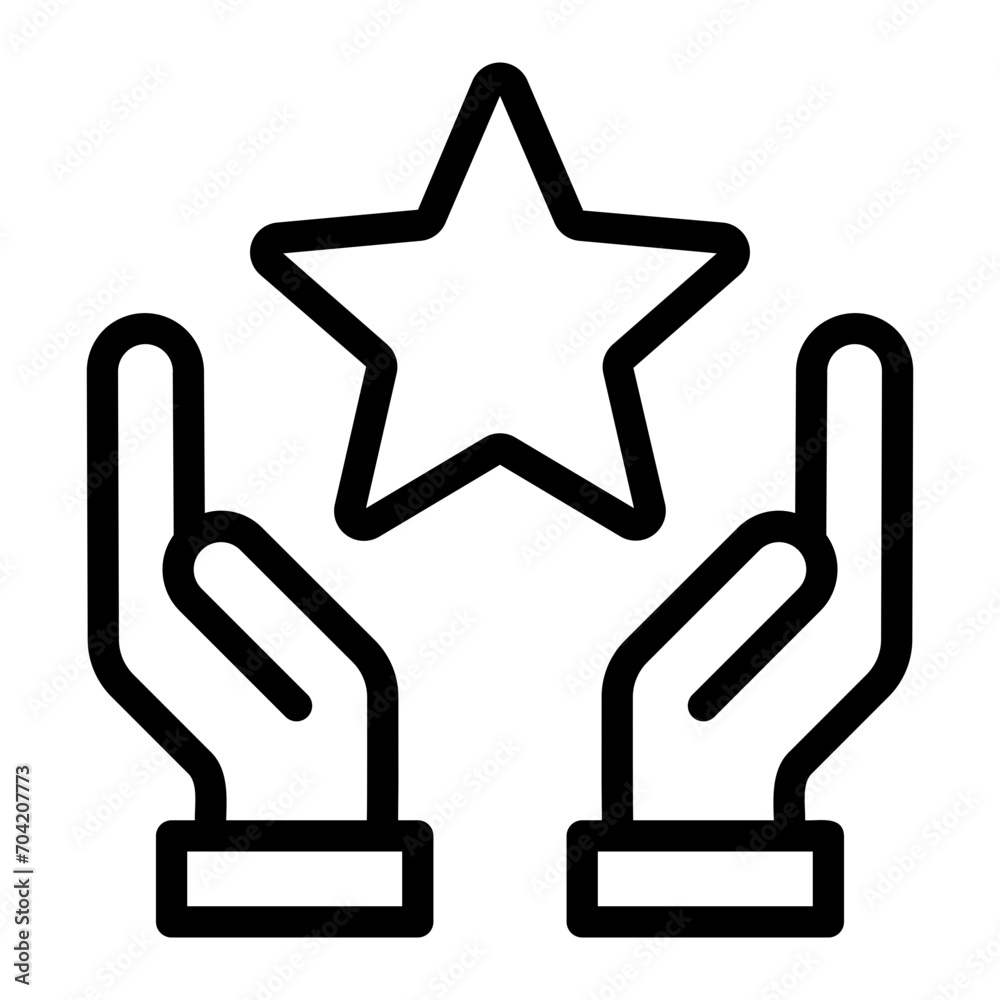 Obraz premium star line icon
