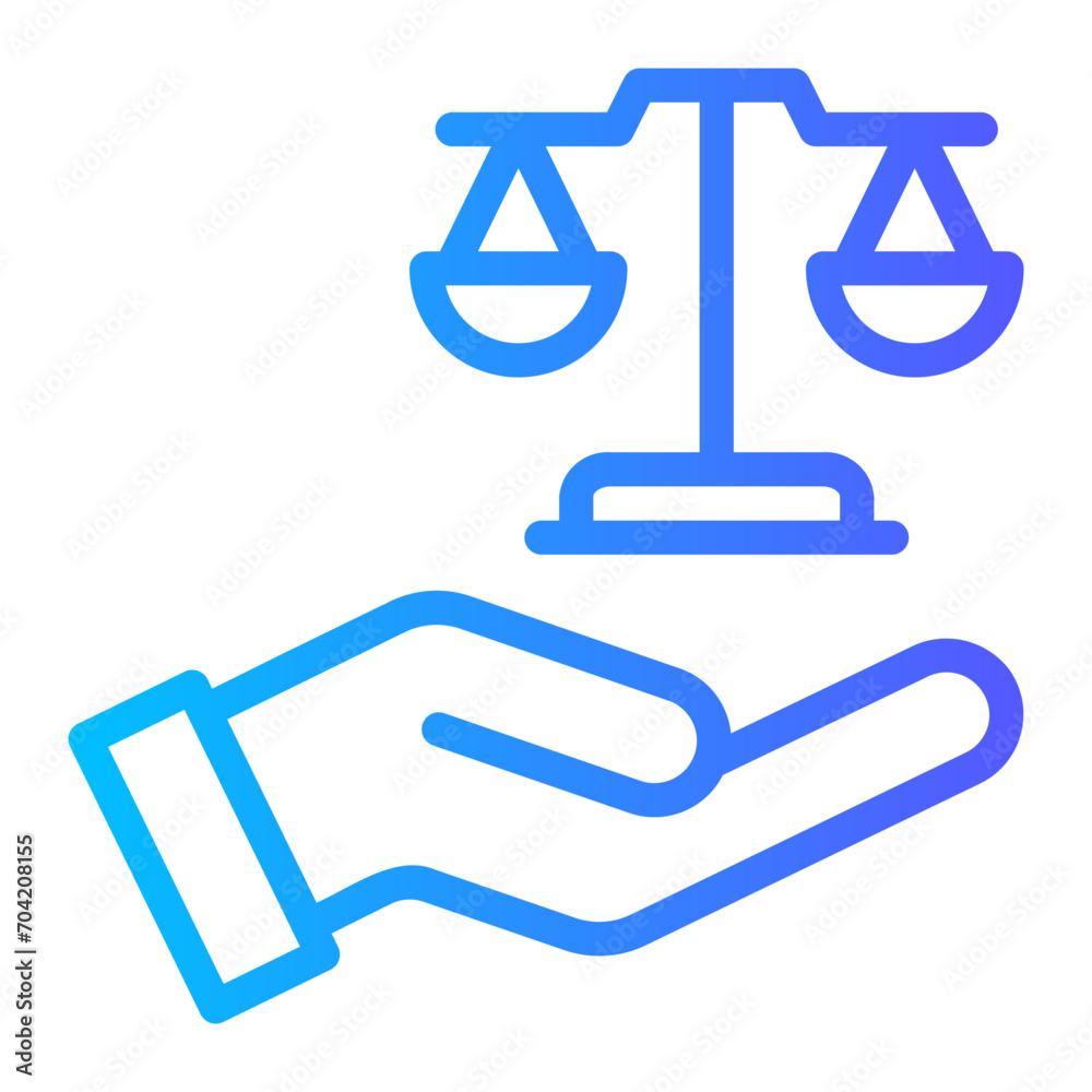 justice scale gradient icon justice scale gradient icon