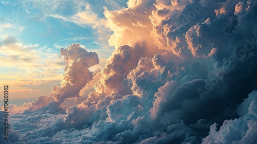 Editable Illustration High Misty Clouds, Wallpaper Pictures, Background Hd