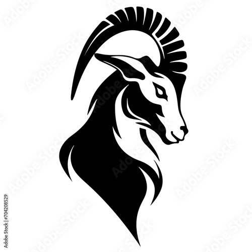  Goat logo, symbol of Greece, Rome, and Egypt, symbol of fertility and abundance © Dung