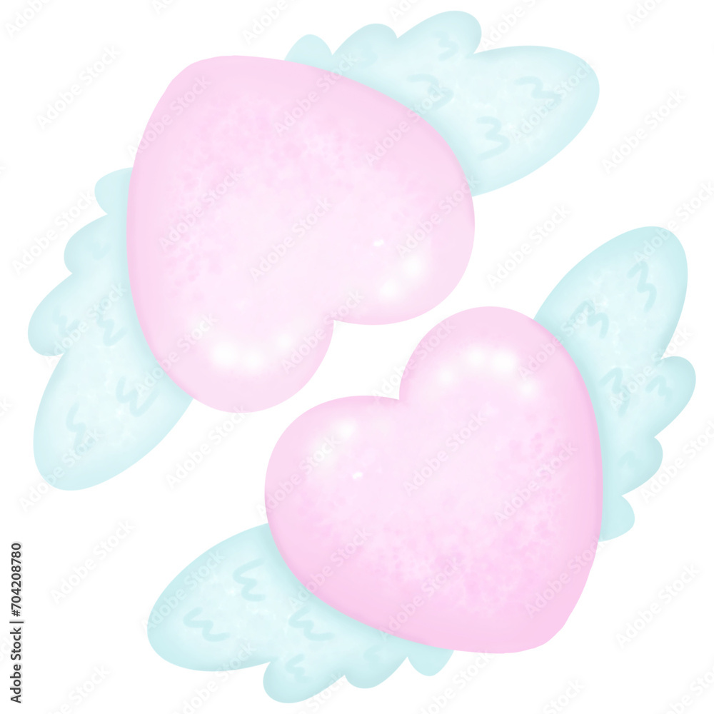 The festival of the day of love has a heart symbol. The festival of the day of love has a heart symbol.