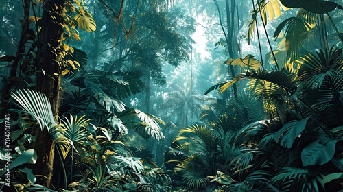 Emerald Tropical Forest Foliage Background  Wallpaper Pictures  Background Hd