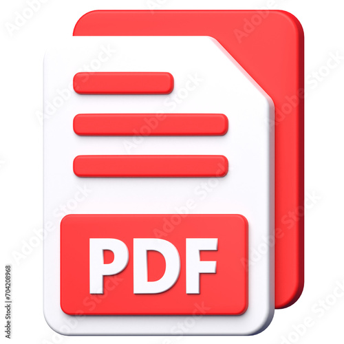 PDF File Format 3D Icon