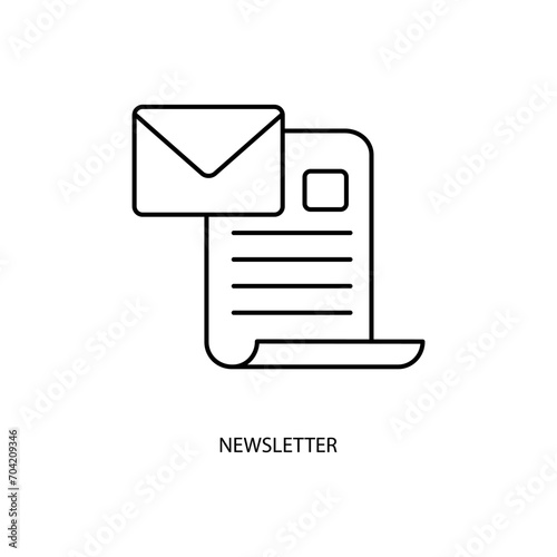 newsletter concept line icon. Simple element illustration. newsletter concept outline symbol design.