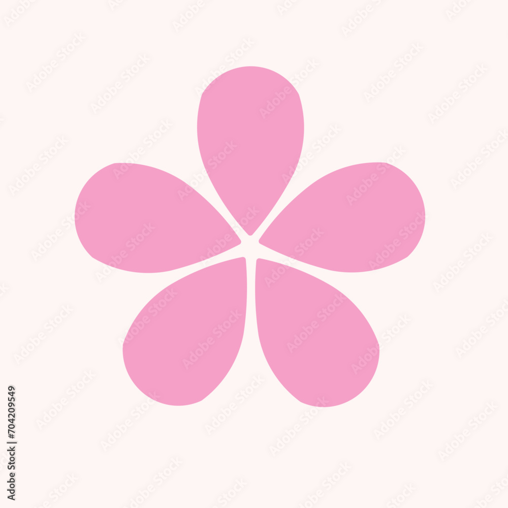 Sakura flower: nature simple vector design with pink color and white background Sakura flower: nature simple vector design with pink color and white background