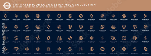 Letter S monogram logo design mega collection. Abstract icon logo for your business company identity