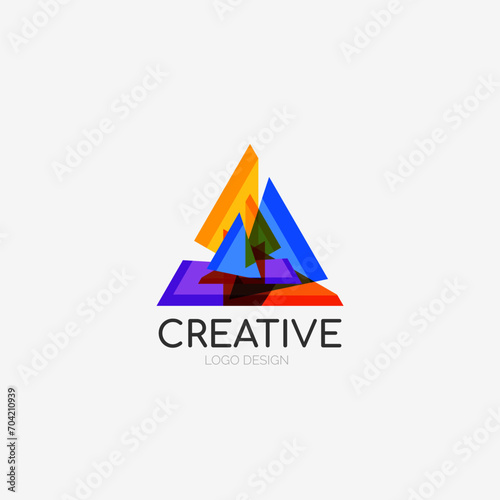 Triangle abstract logo, business emblem icon Free Download Triangle abstract logo, business emblem icon - GFXLoad