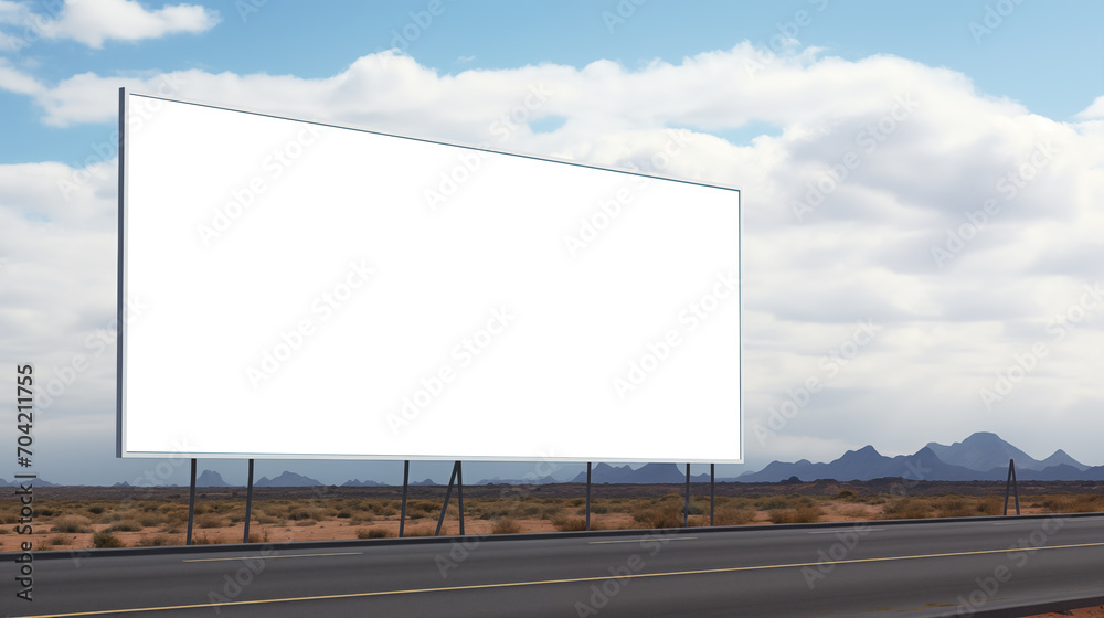 Blank white billboard for advertising mock up Blank white billboard for advertising mock up