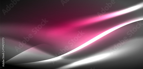 Neon-lit waves surge across background, mesmerizing dance of luminescence and motion. Dynamic backdrop captures essence of energy and modern aesthetics