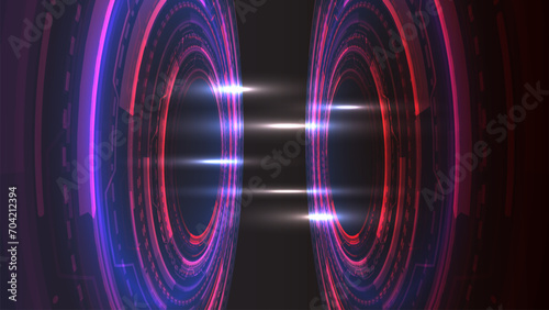 Vortex hologram wallpaper with futuristic portal technology design
