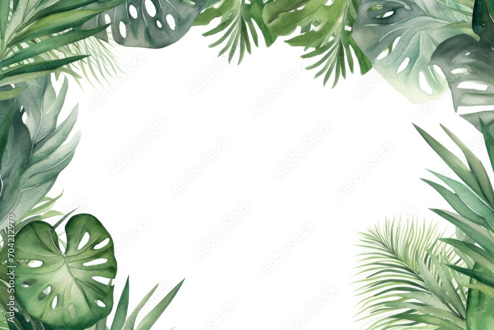 tropical leaves green palm and tropical leaves, in the style of matte drawing tropical leaves green palm and tropical leaves, in the style of matte drawing