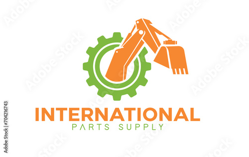 Parts Supply Excavator Logo, Excavator Spare Parts Logo, Machinery Parts Supply Logo, Equipment Components Logo, Excavator Replacement Parts Logo, Heavy Machinery Parts Logo, Excavator Accessories Log