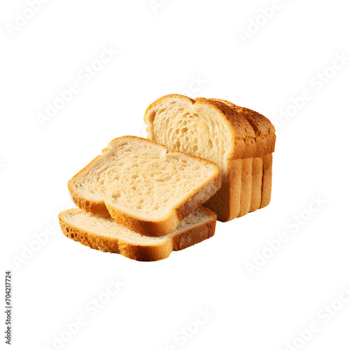 toast wheat bread sliced isolated on png background.