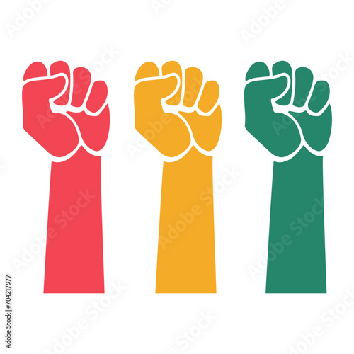 raised hand fist up black live matter,Vector African American History Designs set with text, map for poster, print, card, banner, background. black history month vector 