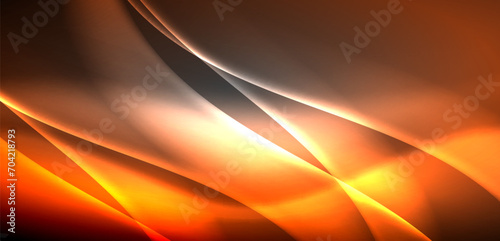 Neon-lit waves surge across background, mesmerizing dance of luminescence and motion. Dynamic backdrop captures essence of energy and modern aesthetics