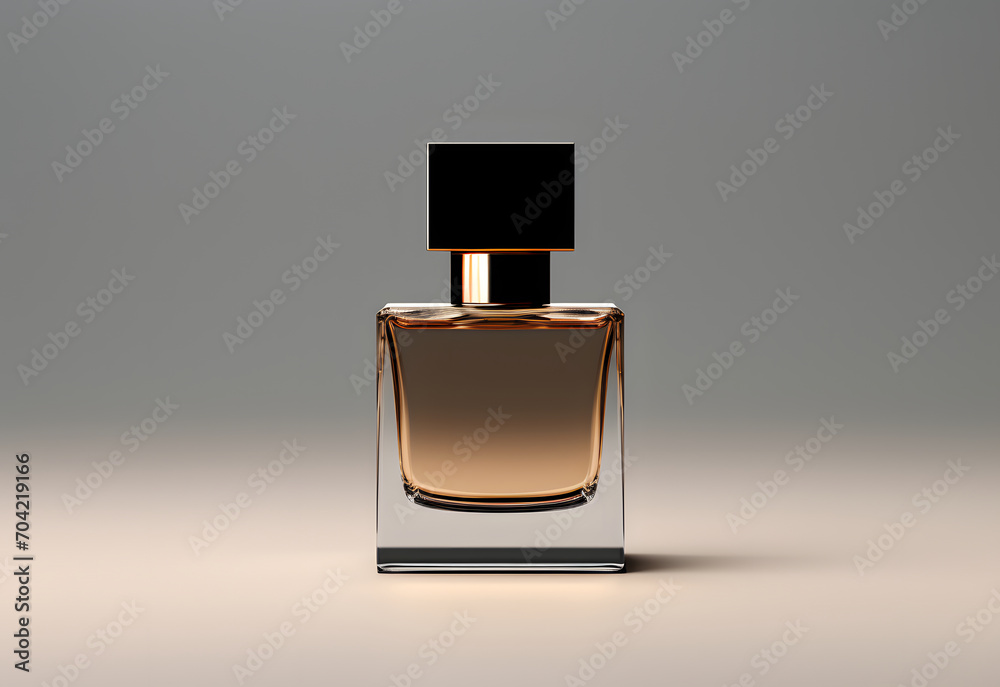 Modern minimalist perfume bottle design, isolated. Mockup on a light background. Modern minimalist perfume bottle design, isolated. Mockup on a light background.