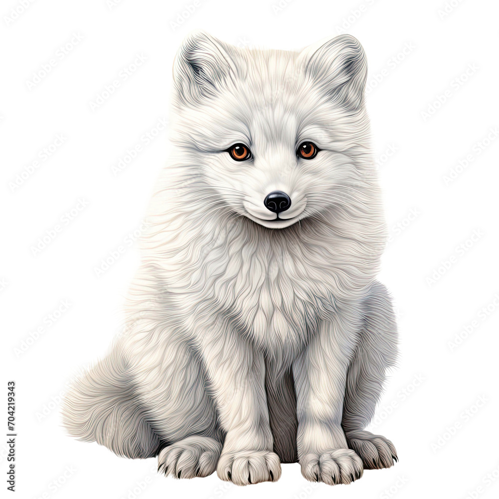Arctic Fox on transparent background Arctic Fox on transparent background
