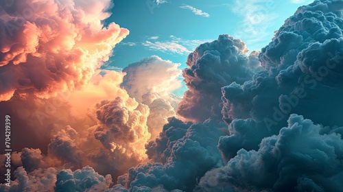 Vertical Posters Set Fluffy Clouds Weather, Wallpaper Pictures, Background Hd