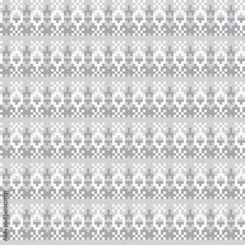 Monochrome Snowflakes Fair Isle Seamless Pattern Design