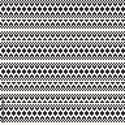 Monochrome Chevron Fair Isle Seamless Pattern Design