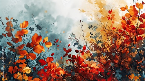 Watercolor Autumn Background Texture Pattern, Wallpaper Pictures, Background Hd