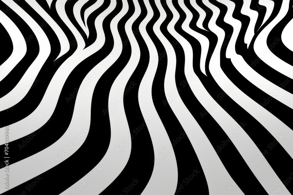 A background of black and white stripes creates an optical illusion, reminiscent of zebra stripes. A background of black and white stripes creates an optical illusion, reminiscent of zebra stripes.