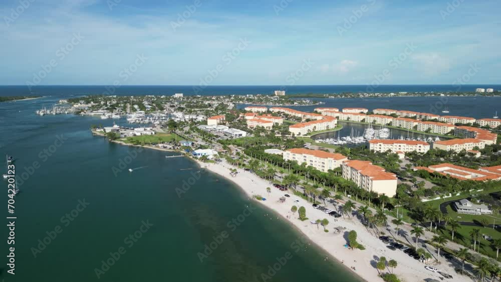 Beach recreation area along the river in Fort Pierce on Treasure Coast of Florida in St. Lucie County Beach recreation area along the river in Fort Pierce on Treasure Coast of Florida in St. Lucie County