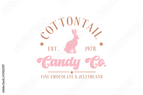 Cottontail Candy Co Happy Easter Day Typography T shirt design