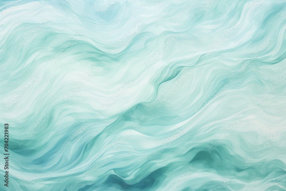 Abstract light blue background with wavy . Wavy strokes of oil paint texture