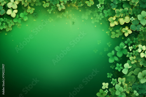 Shamrock green background. Saint Patrick's day background. 
