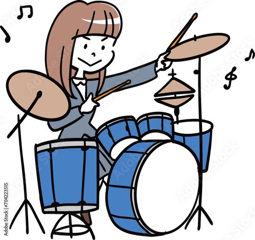 女子高生ドラムス