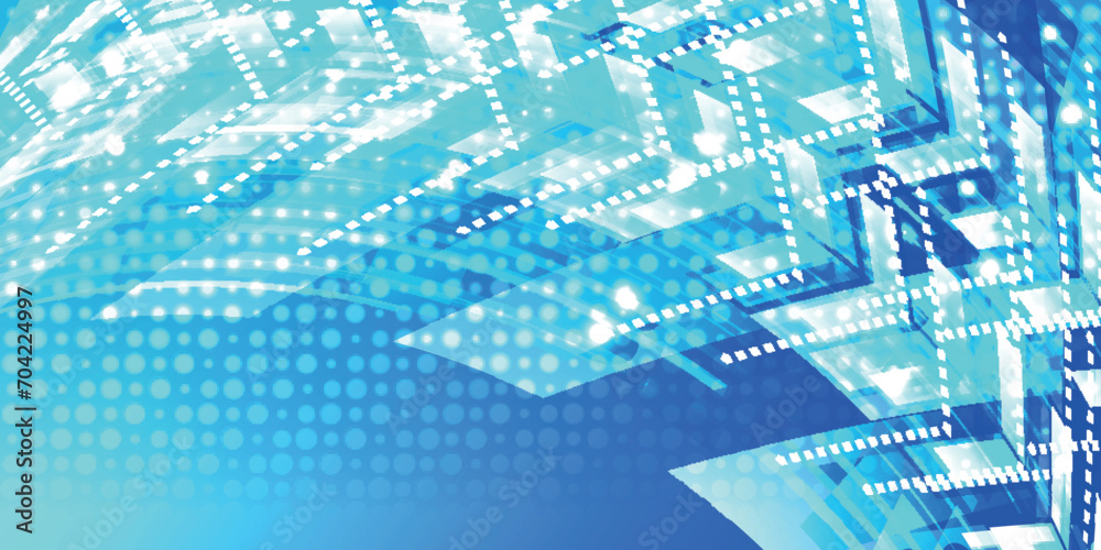 Obraz premium テクノロジー スピード ネットワーク 青 背景