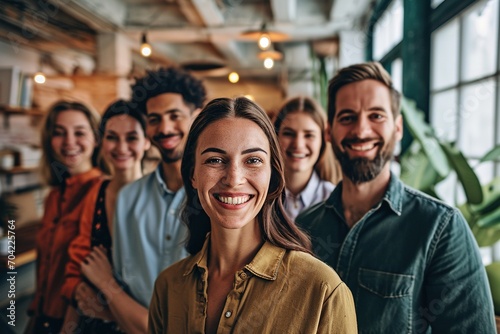 Group of business people having a meeting at creative office