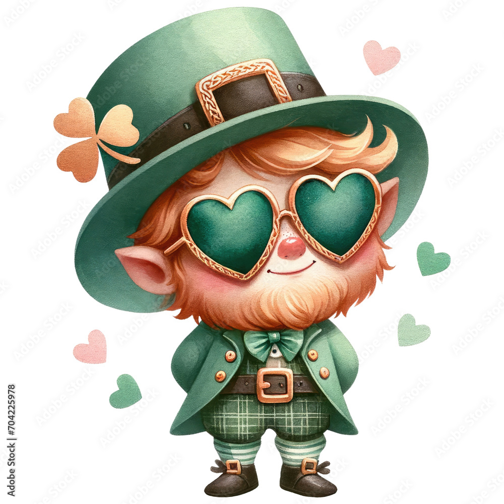 Fototapeta premium Leprechaun in green costumes for celebrate St. Patrick's day