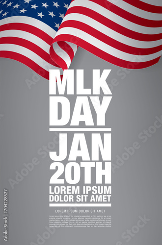 martin luther king day banner layout design, vector illustration