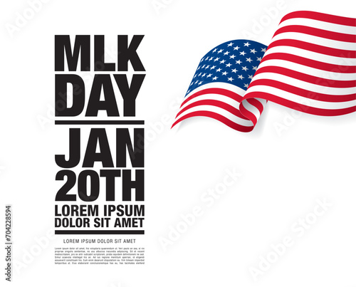martin luther king day banner layout design, vector illustration