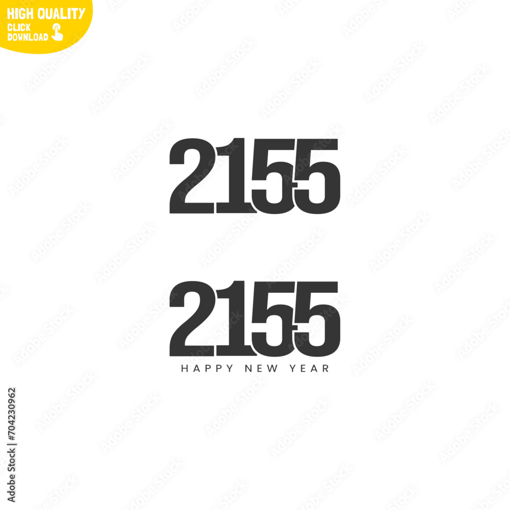 Creative Happy New Year 2155 Logo Design Creative Happy New Year 2155 Logo Design