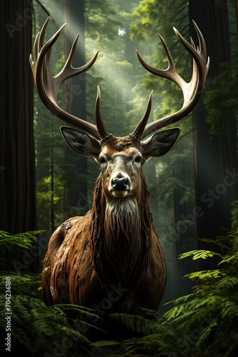 deer in the woods photo
