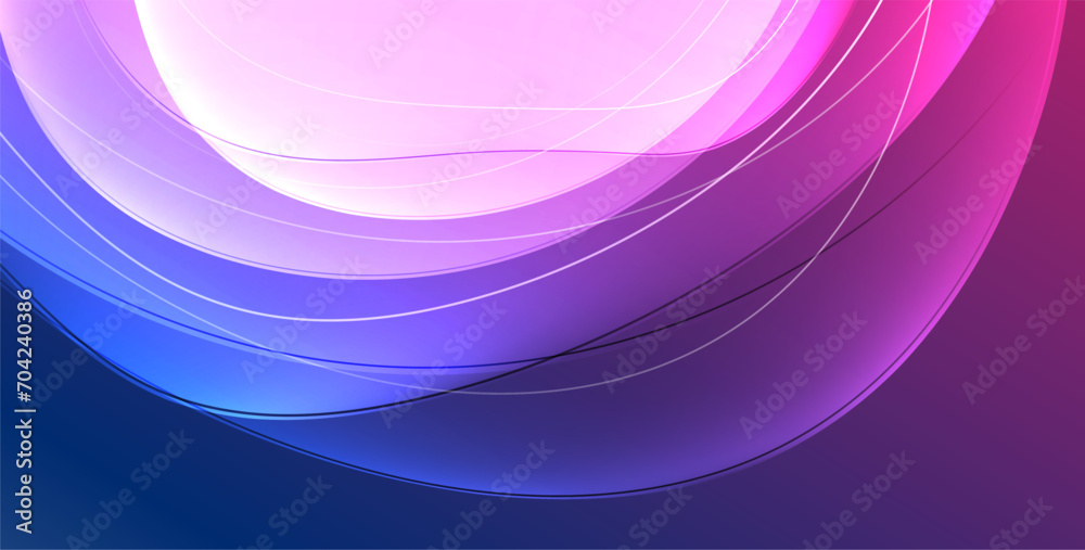Fototapeta premium Colorful transparent flowing fluid shapes with glow effect geometric background. Wavy lines round forms. Vector illustration For Wallpaper, Banner, Background, Card, Book Illustration, landing page