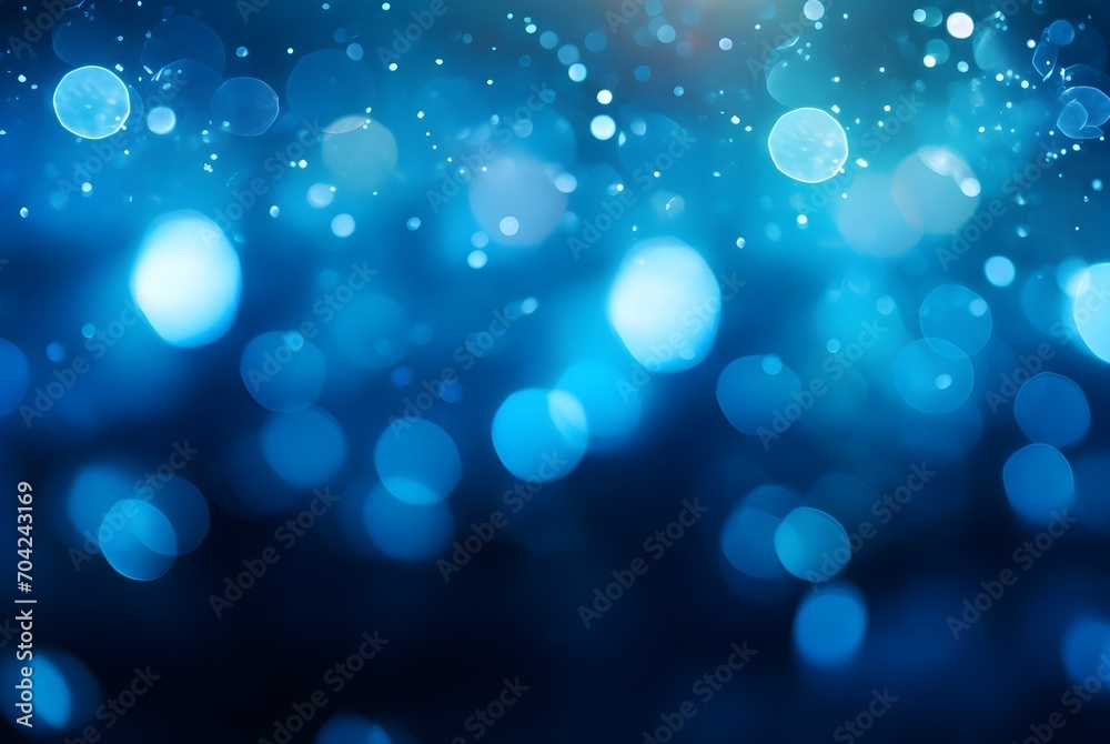 Abstract blue background with bokeh lights. Generative AI Abstract blue background with bokeh lights. Generative AI